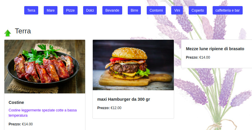 Menu moderno